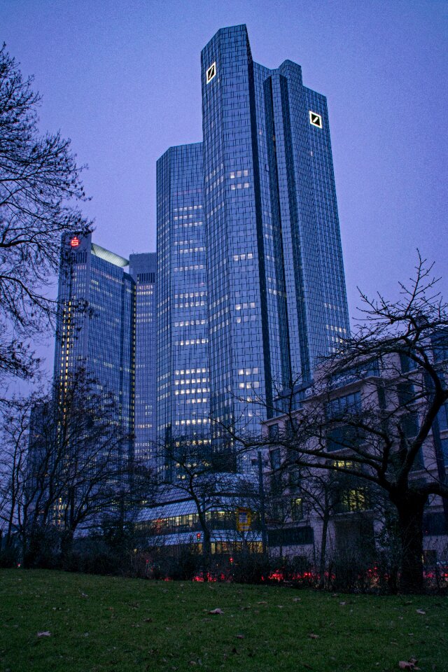 Skyscraper skyline night