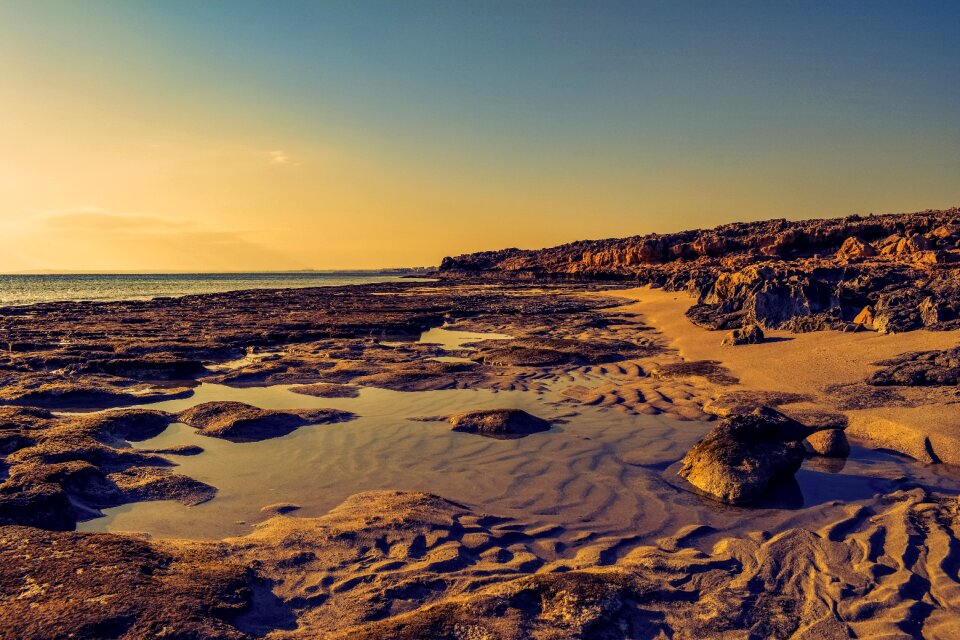 Afternoon nature coastline photo