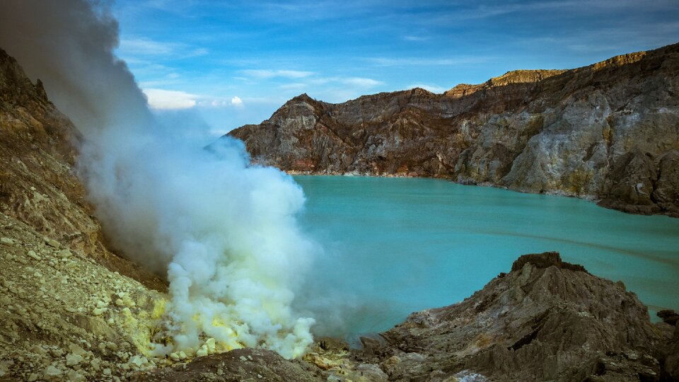 Smoke mountains sulfuric acid photo