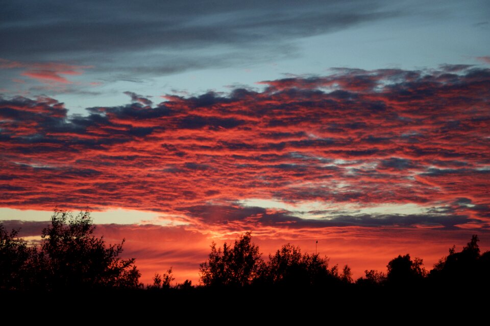 Sunset glow twilight the clouds