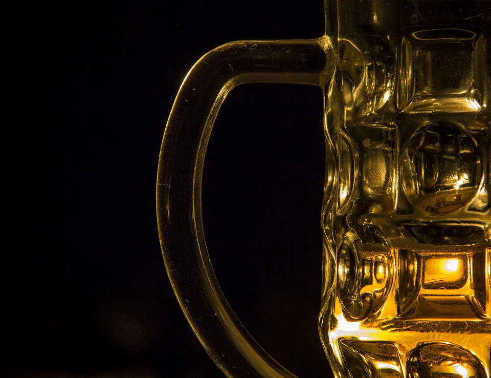 A pint cup alcohol