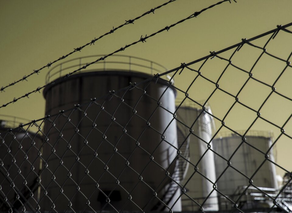 Factory pollution fence