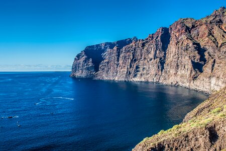 Cliff sea blue photo