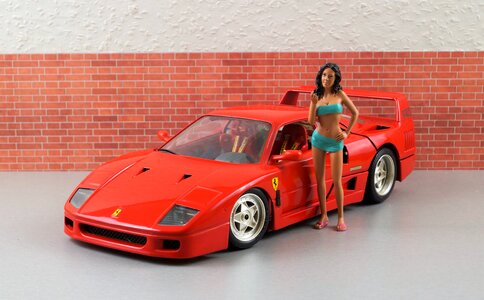 Sporty red vehicle
