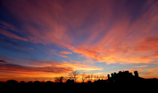 Rooftop in the evening colors