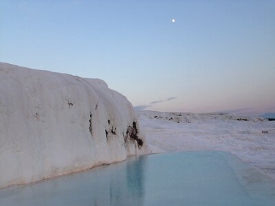 Pamukkale moon white photo