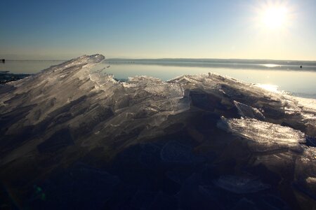 Lake ice sun photo