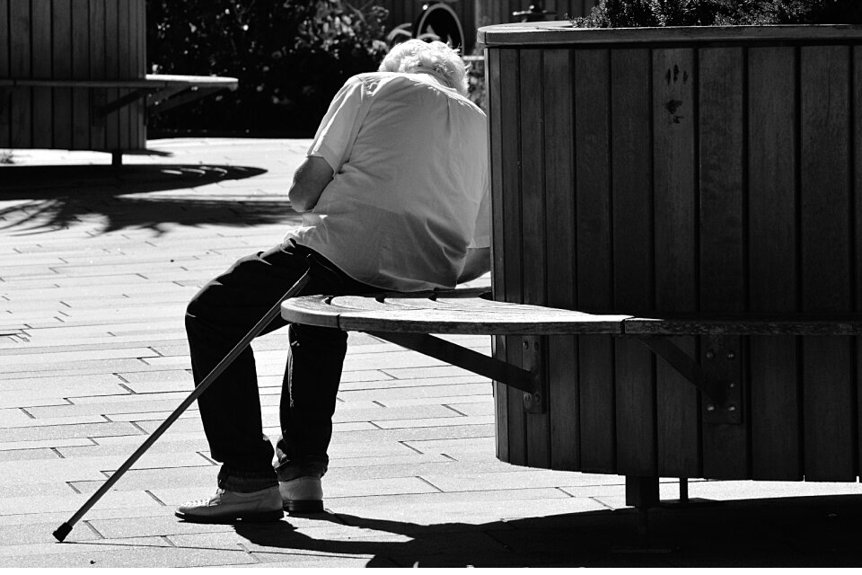 Slumber drowsiness black and white