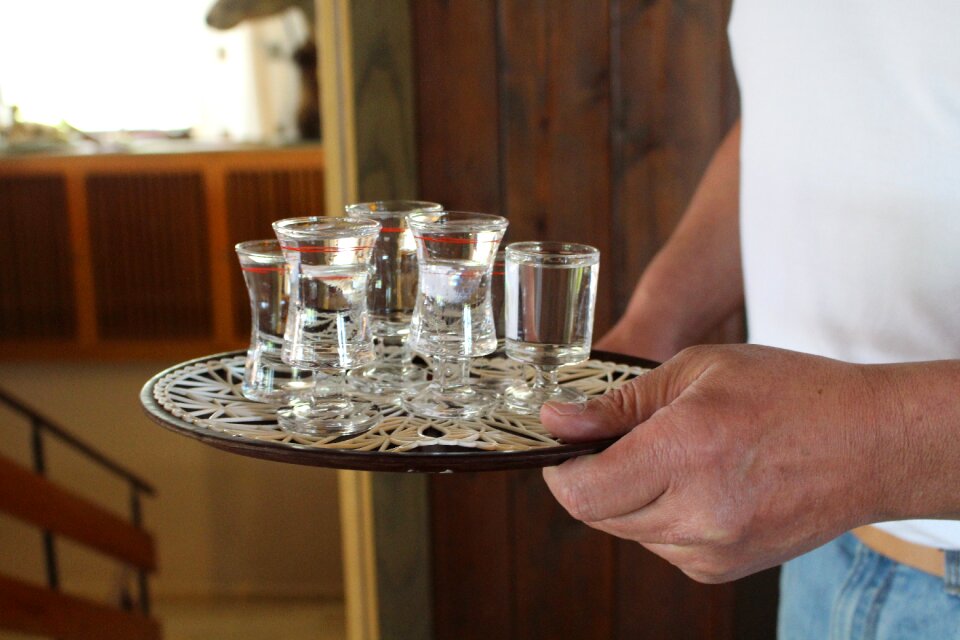 Glass alcohol drink