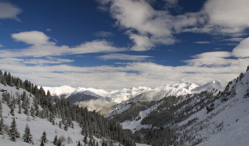 Clouds lone peak mountain photo