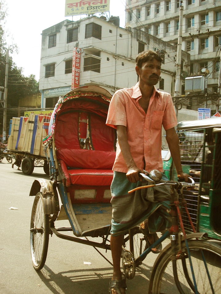Cycle-rickshaw transportation traffic
