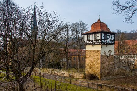 Fist tower monastery medieval fachwerk