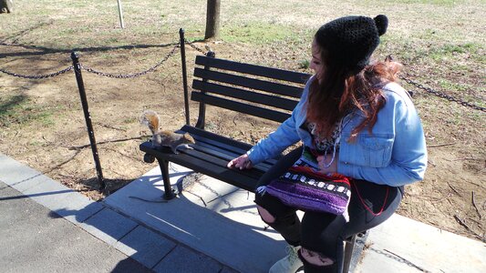 Bench nature female