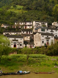 Houses wharf wall anhui
