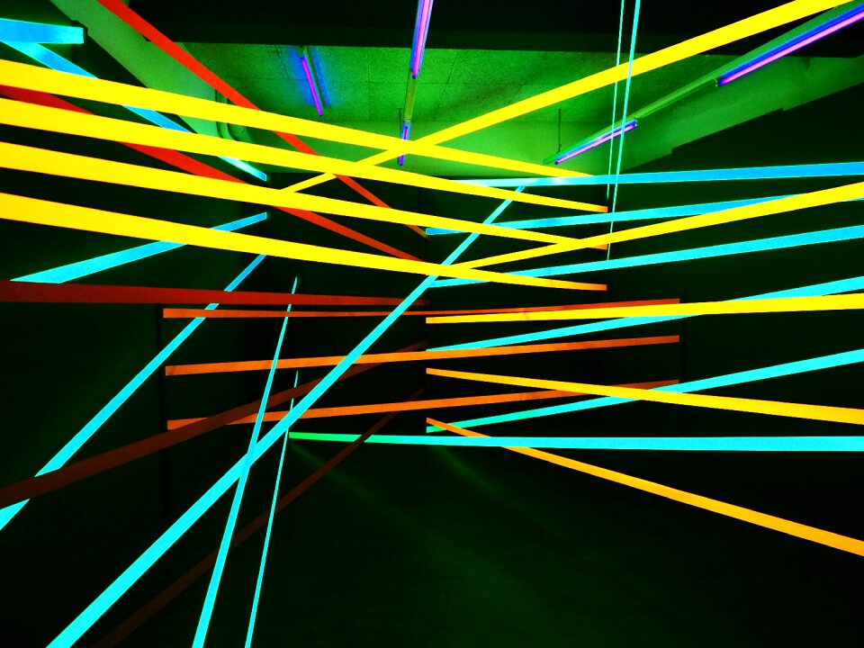 Neon background lines