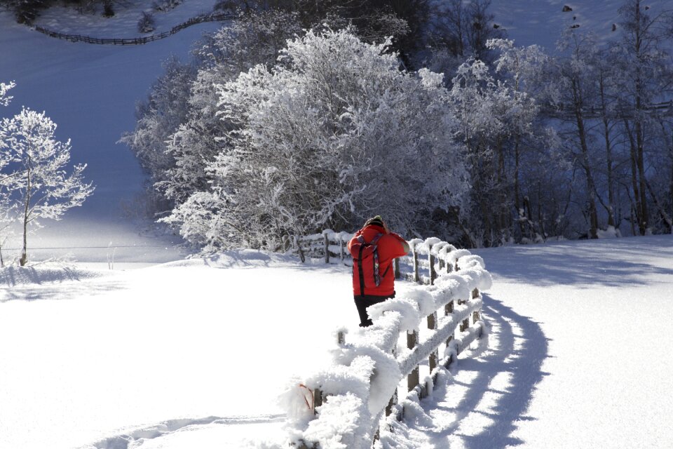 Wintry snow landscape valsertal
