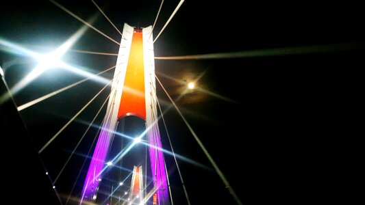 Night view republic of korea yeongheung bridge