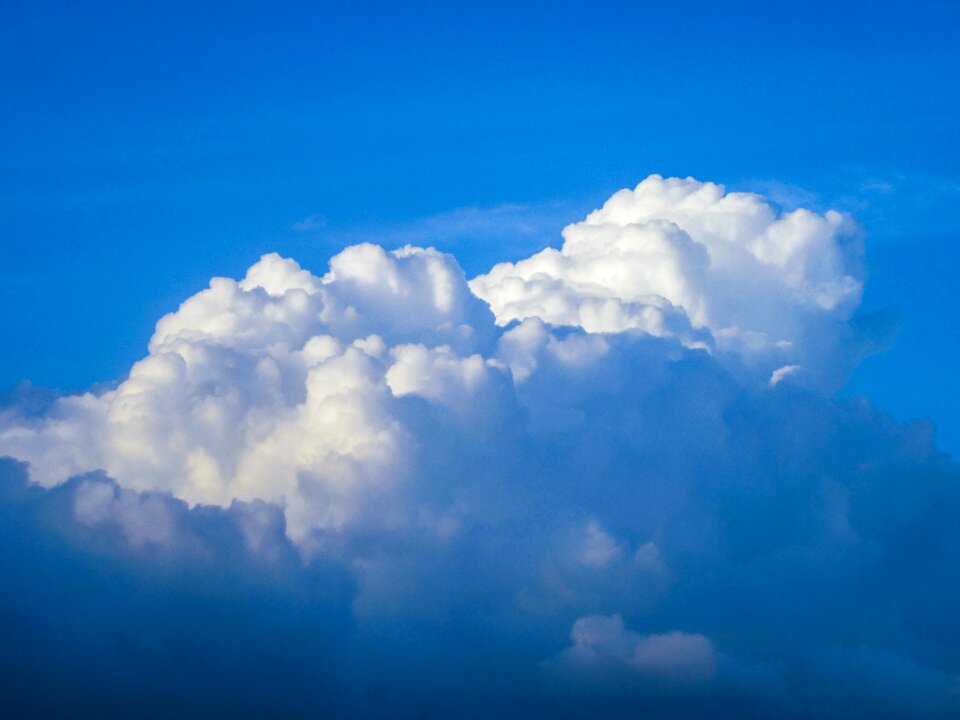 Blue clouds sky white