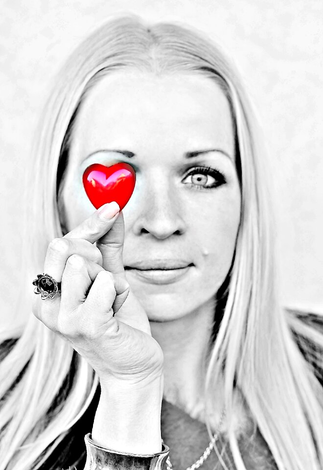 Eye facial blonde woman