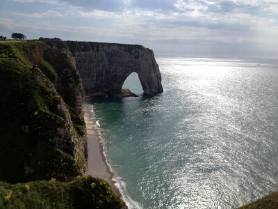 Etretat cliff sea photo