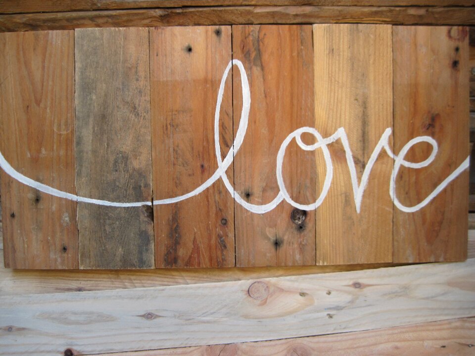 Sign wood decoration