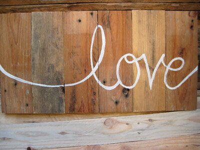 Sign wood decoration photo