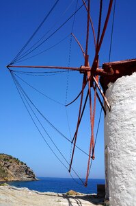 Blue sky sea greek island
