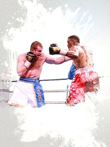 Sports boxing fighting photo