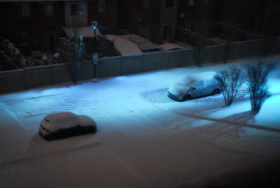 Parking lot snowfall