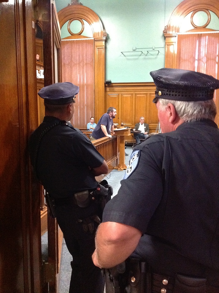 City council addressing the council political engagement