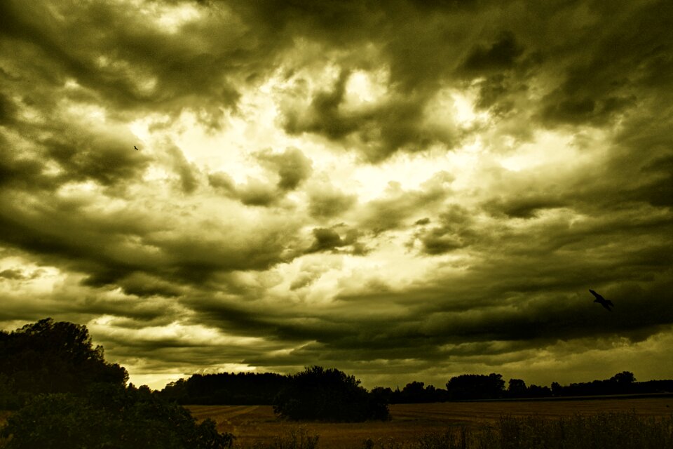 Clouds sky landscape