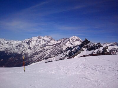Ski run alpine mountains photo