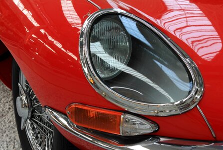 Jaguar e-type headlight photo