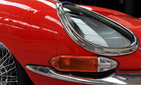 Jaguar e-type headlight photo