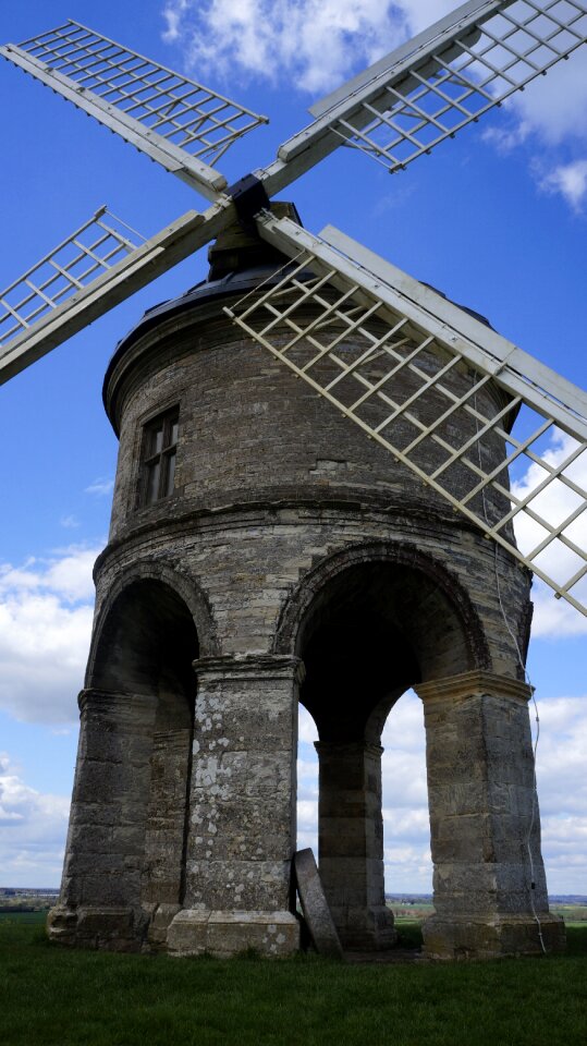 Windmill field sky
