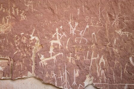 Native american indian pictograph anasazi