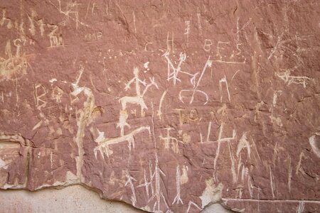 Native american indian pictograph anasazi photo