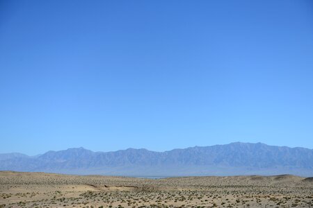 Distant hills open desert