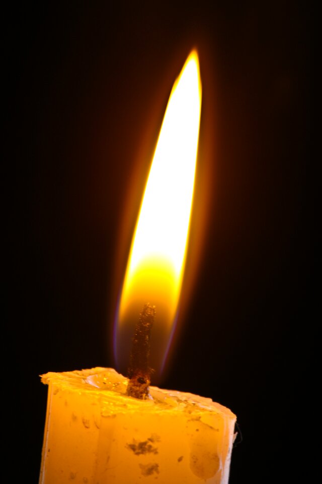 Candles burn flames