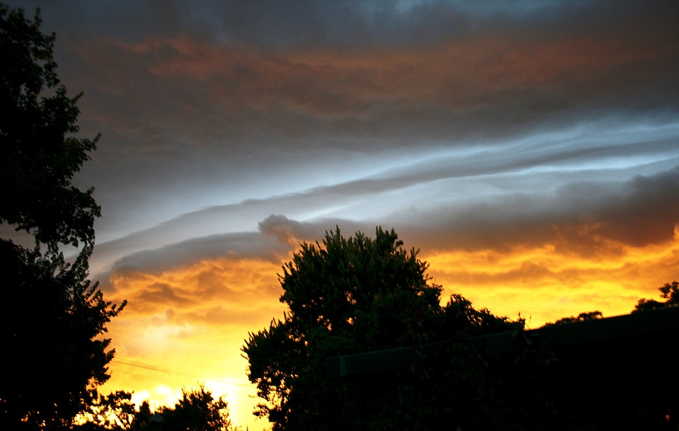 White marble sunset photo