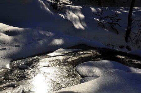 White torrent snow photo