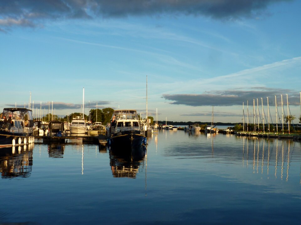 The background boat landscape