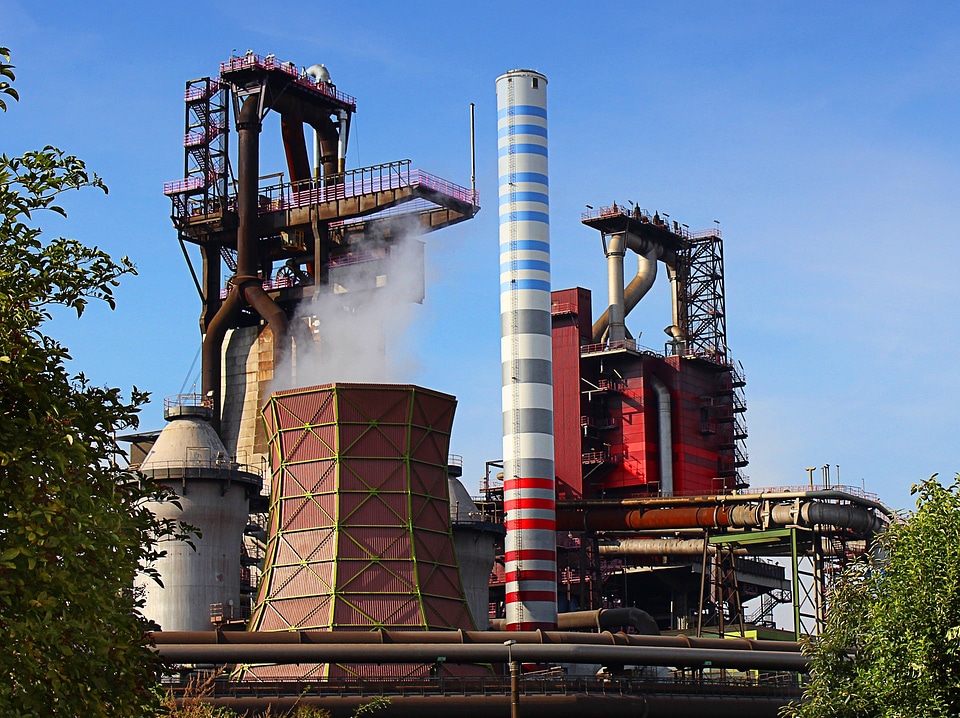 Smoke industrial plant fireplace