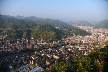 A bird's eye view the ancient town china