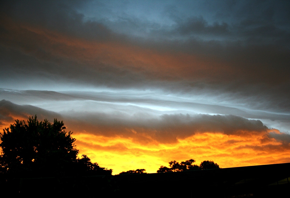 White marble sunset