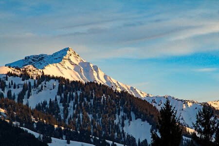 Mountains winter snow photo