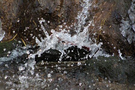 Cascade splashing drops photo