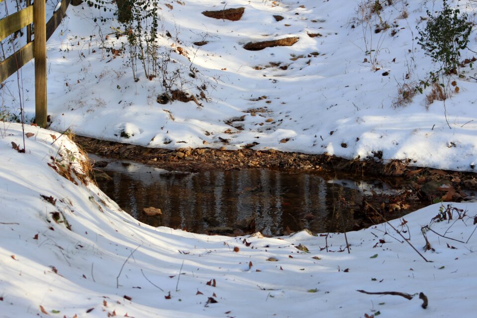 Landscape flowing creek photo