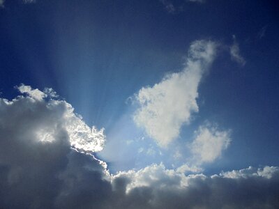 Rays sky blue photo