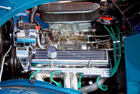 Clean engine car photo